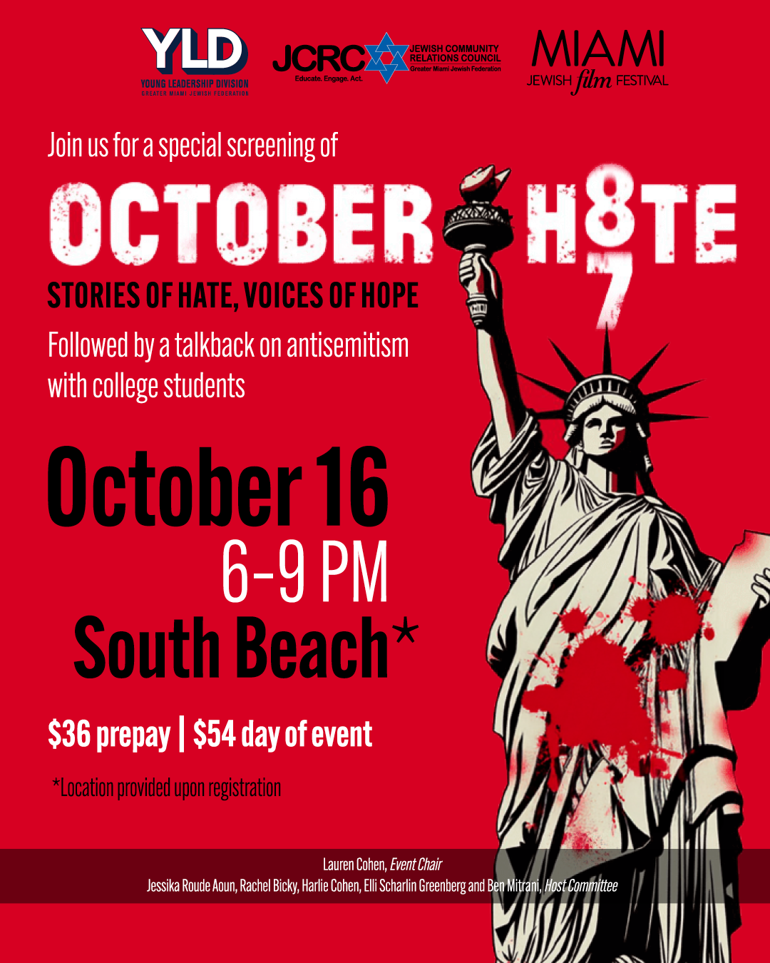 October H8te: Stories of Hate, Voices of Hope, Thursday, October 16