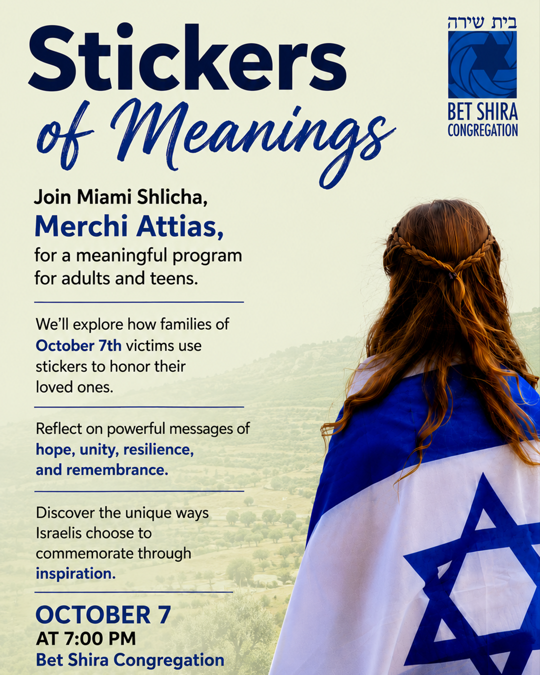 Bet Shira's "Stickers of Meaning"