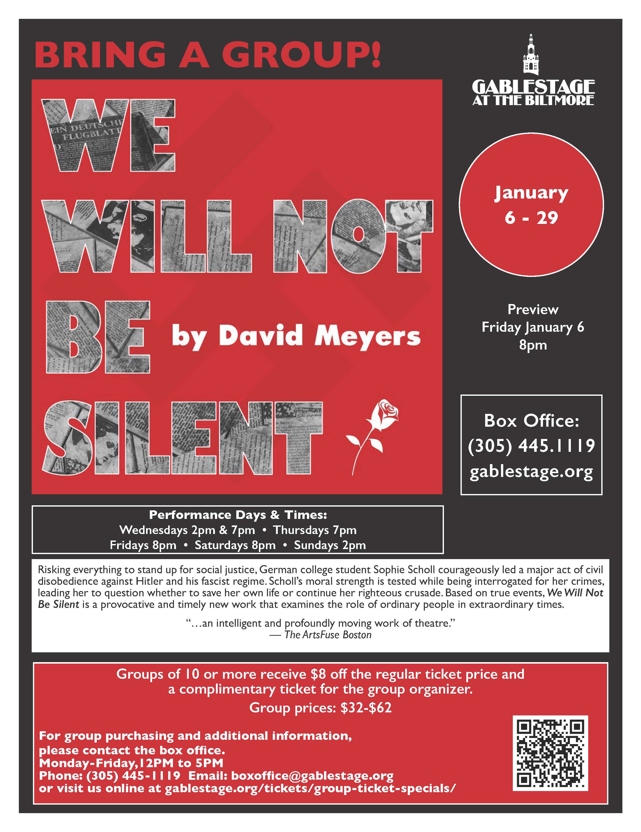 We Will Not Be Silent Flyer