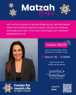 Matzah Bake at the Center for Jewish Life at Beth David