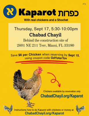Kaparot at Chabad Chayil