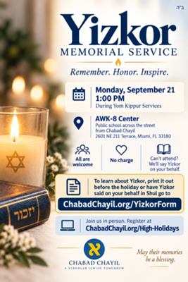 Yizkor Memorial Services