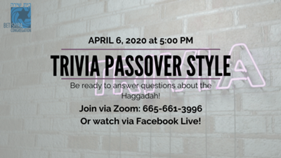 Trivia Night Passover Style