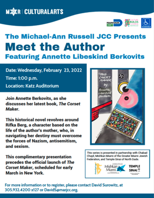 MARJCC’s Meet the Author Jewish Book Series