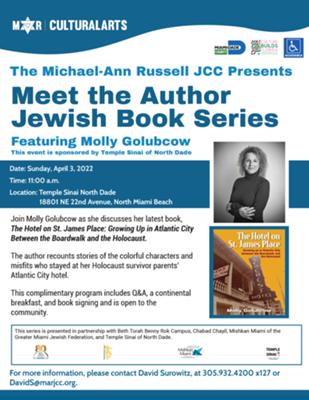 Meet the Author Jewish Book Series Featuring Molly Golubcow