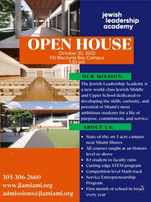 Jewish Leadership Academy Open House