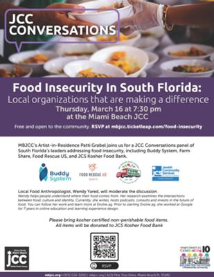 Food Insecurity in South Florida, JCC Conversations at the Miami Beach JCC