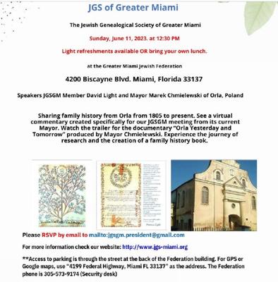 Jewish Genealogical Society of Greater Miami