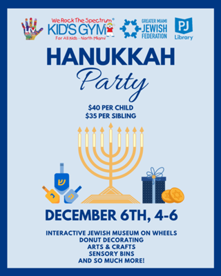 PJ Library Hanukkah Party at We Rock the Spectrum