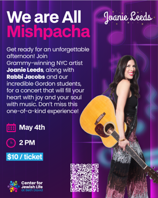We are All Mishpacha - Joanie Leeds Concert at Center for Jewish Life BD