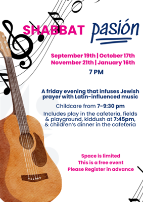 Shabbat Pasión at Center for Jewish Life BD