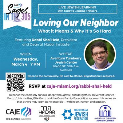 CAJE Presents: Rabbi Shai Held