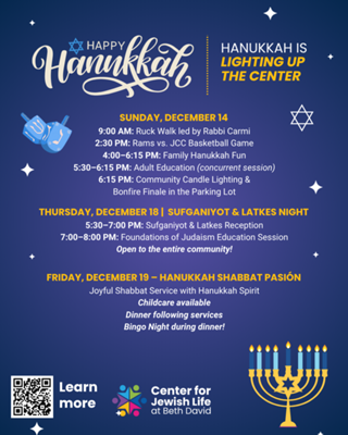 Hanukkah is lighting up the Center for Jewish Life at BD