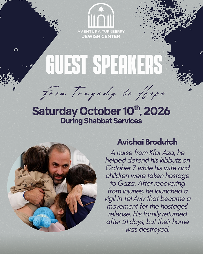 ATJC: From Tragedy to Hope: A Shabbat Conversation with Avichai Brodutch