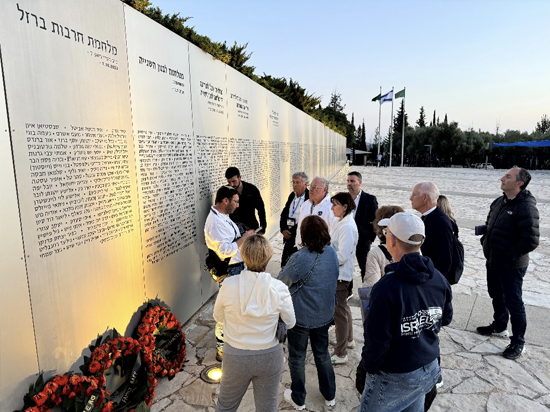 Prior to the MASA Memorial Ceremony at Latrun on Yom Ha’Zikaron, participants viewed the newest panels of names of soldiers who have fallen in battle since October 7. 