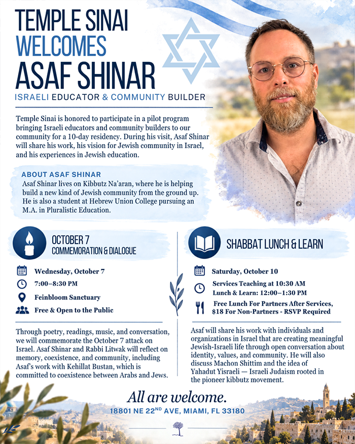 Temple Sinai: Memory, Community & Hope: A Residency with Asaf Shinar