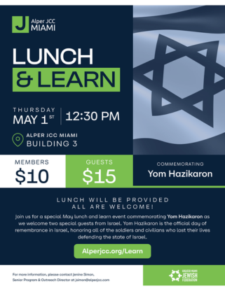 Alper JCC Miami Lunch & Learn, Thursday, May 1